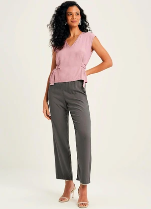 Marialícia - Blusa Feminina com Fivela Rosa - MARIALÍCIA