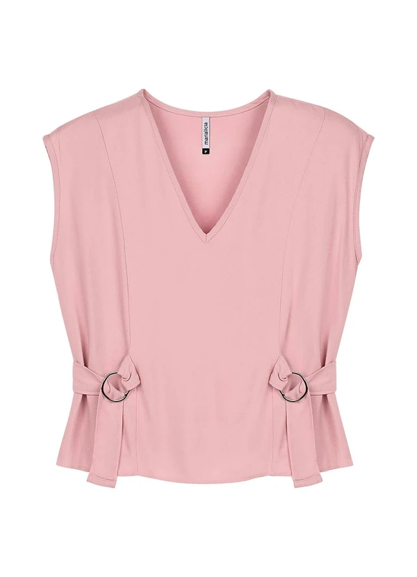 Marialícia - Blusa Feminina com Fivela Rosa 4