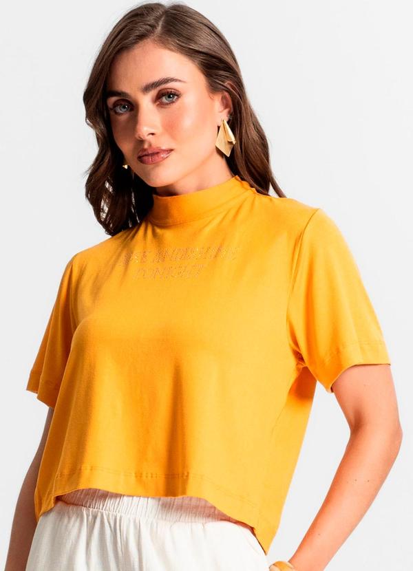 Endless - Blusa Feminina com Gola Alta Amarelo