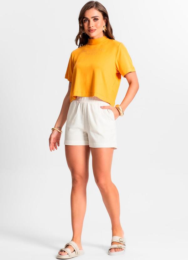 Endless - Blusa Feminina com Gola Alta Amarelo 3
