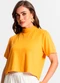 Endless - Blusa Feminina com Gola Alta Preto - variação: Amarelo