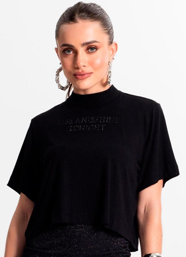 Endless - Blusa Feminina com Gola Alta Preto