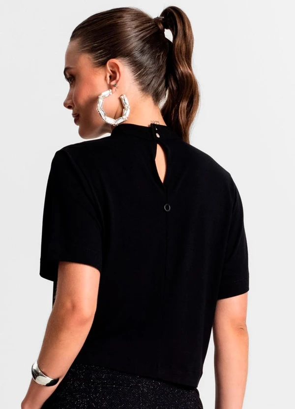 Endless - Blusa Feminina com Gola Alta Preto 2