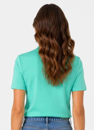Infinita Cor - Blusa Feminina com Gola Alta Verde - INFINITA COR