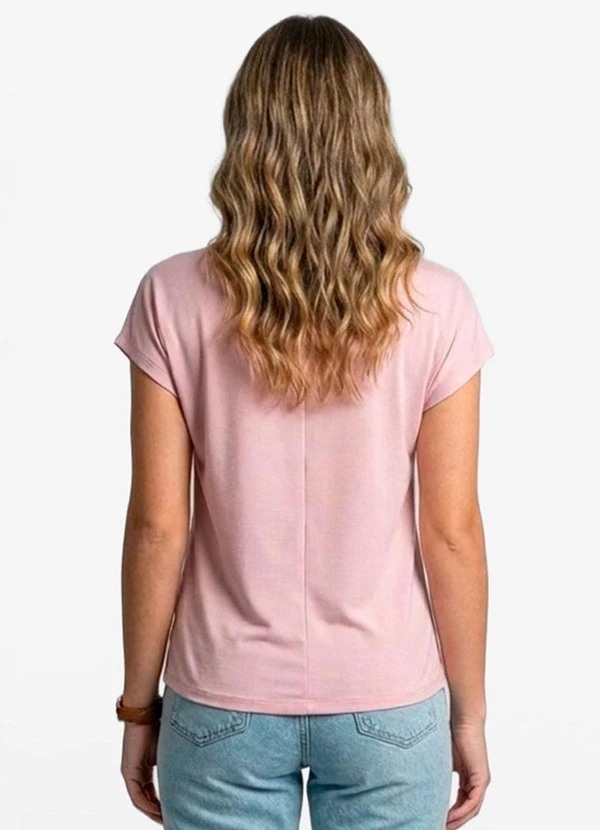 Infinita Cor - Blusa Feminina com Gola Chaminé Rosa 2
