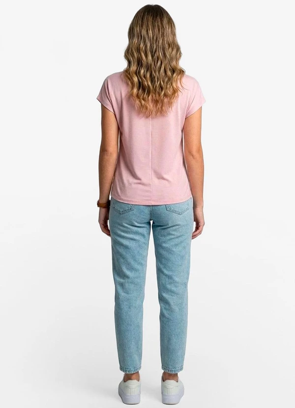 Infinita Cor - Blusa Feminina com Gola Chaminé Rosa 4