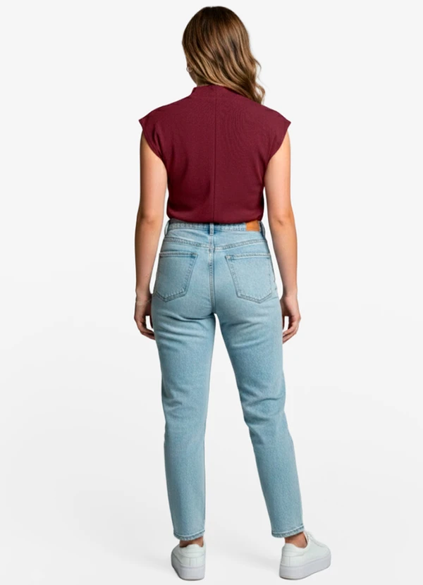 Infinita Cor - Blusa Feminina com Gola Chaminé Vermelho 4