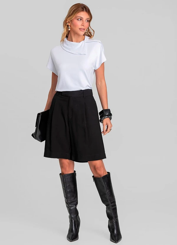 Dianna - Blusa Feminina com Gola Diferenciada Branco 3