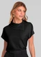 Dianna - Blusa Feminina com Gola Diferenciada Preto - variação: Preto
