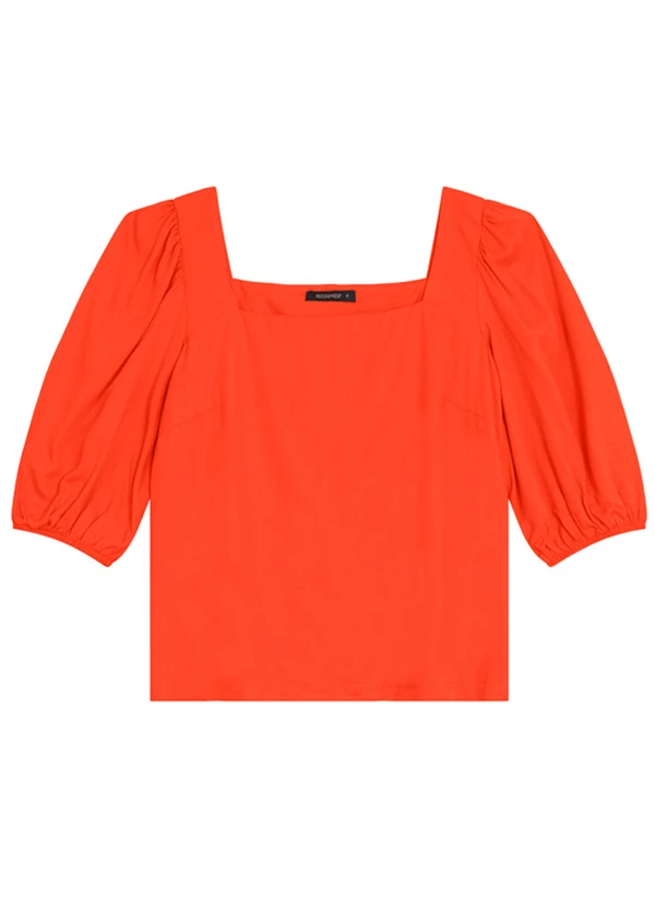 Essendi - Blusa Feminina com Manga Balonê Laranja 4