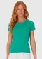 Malwee - Blusa Feminina com Manga Curta em Algodão Verde - variação: Verde