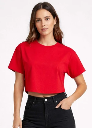 Infinita Cor - Blusa Feminina com Manga Deslocada Vermelho - INFINITA COR