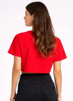 Infinita Cor - Blusa Feminina com Manga Deslocada Vermelho - INFINITA COR