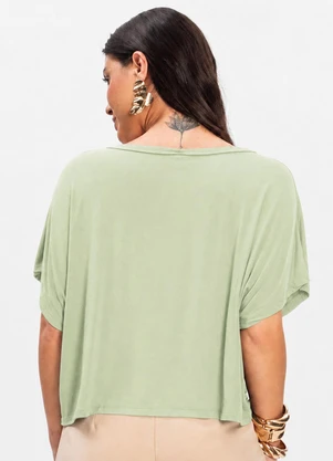 Rovitex - Blusa Feminina com Manga Morcego Verde - ROVITEX