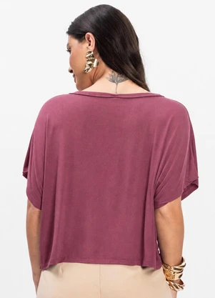 Rovitex - Blusa Feminina com Manga Morcego Vermelho - ROVITEX