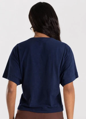 Infinita Cor - Blusa Feminina com Mangas Amplas Azul - INFINITA COR