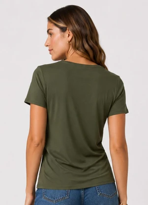 Infinita Cor - Blusa Feminina com Nó na Frente Verde - INFINITA COR