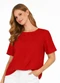 Infinita Cor - Blusa Feminina com Recortes Frontais Verde - variação: Laranja
