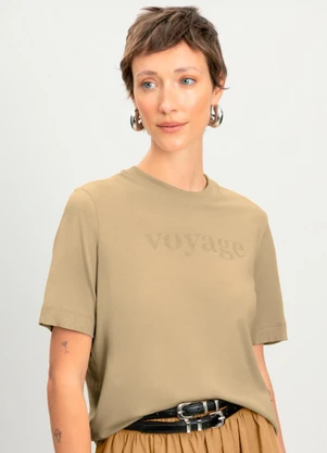 Essendi - Blusa Feminina com Strass Marrom - ESSENDI