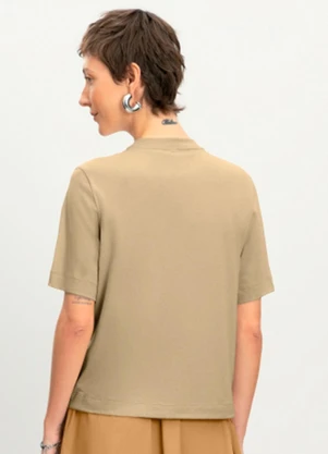 Essendi - Blusa Feminina com Strass Marrom - ESSENDI