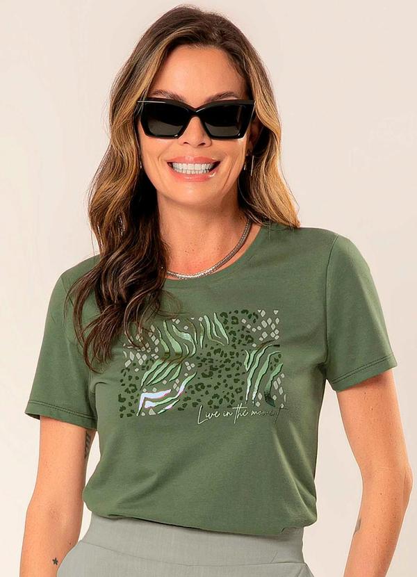 Cativa - Blusa Feminina Comfy com Estampa Verde