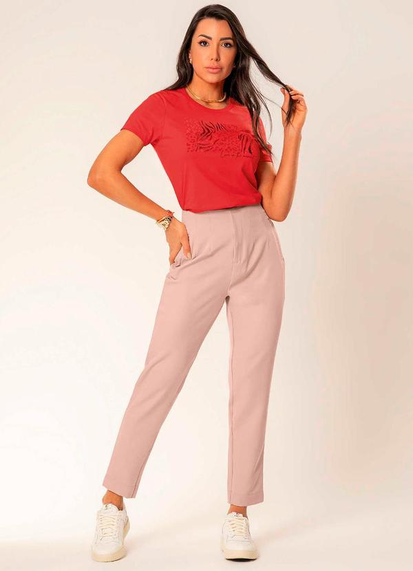 Cativa - Blusa Feminina Comfy com Estampa Vermelho