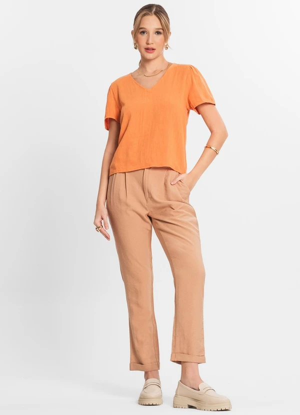 Select - Blusa Feminina Comfy Laranja 3