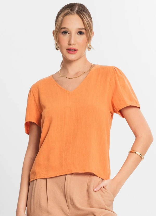 Select - Blusa Feminina Comfy Laranja 4