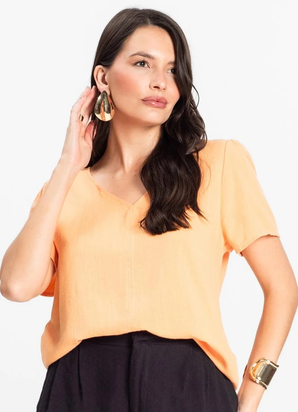 Select - Blusa Feminina Comfy Laranja