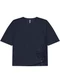 Marialícia - Blusa Feminina Cordão Franzido Marrom - variação: Azul
