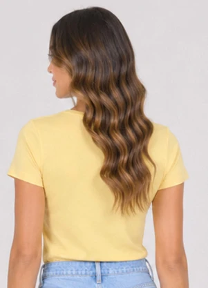 Rovitex - Blusa Feminina Cotton 30 Básica Amarelo - ROVITEX