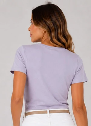 Rovitex - Blusa Feminina Cotton 30 Básica Cinza - ROVITEX
