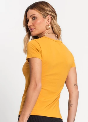 Rovitex - Blusa Feminina Cotton 30 Básica Kohmar Amarelo - ROVITEX