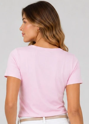 Rovitex - Blusa Feminina Cotton 30 Básica Rosa - ROVITEX
