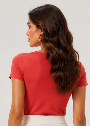 Rovitex - Blusa Feminina Cotton 30 Básica Rosa - ROVITEX