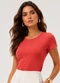 Rovitex - Blusa Feminina Cotton 30 Básica Marrom - variação: Rosa