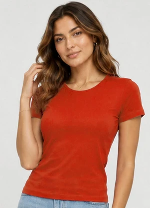 Rovitex - Blusa Feminina Cotton 30 Básica Vermelho - ROVITEX