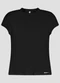 Cereja Rosa - Blusa Feminina Cotton Canelado Laranja - variação: Preto