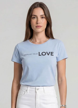 Infinita Cor - Blusa Feminina Cotton com Estampa Azul - INFINITA COR