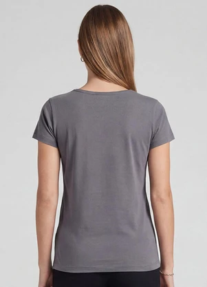 Infinita Cor - Blusa Feminina Cotton com Estampa Cinza - INFINITA COR