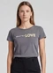 Infinita Cor - Blusa Feminina Cotton com Estampa Azul - variação: Cinza