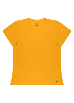Rovitex - Blusa Feminina Cotton Leve Básica Amarelo - ROVITEX