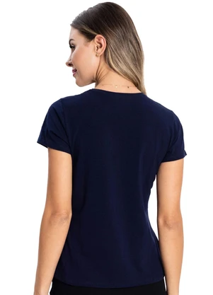Rovitex - Blusa Feminina Cotton Leve Básica Azul - ROVITEX