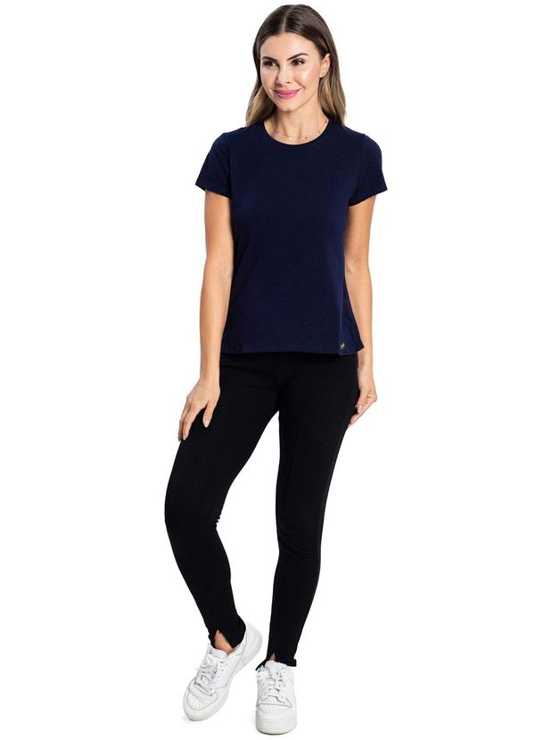 Rovitex - Blusa Feminina Cotton Leve Básica Azul 3