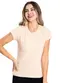 Rovitex - Blusa Feminina Cotton Leve Básica Bege - variação: Bege