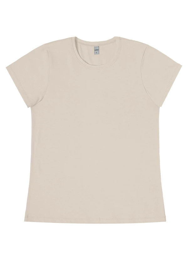 Rovitex - Blusa Feminina Cotton Leve Básica Bege
