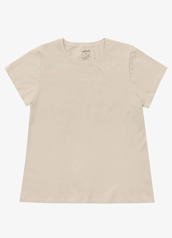 Rovitex - Blusa Feminina Cotton Leve Básica Bege 4