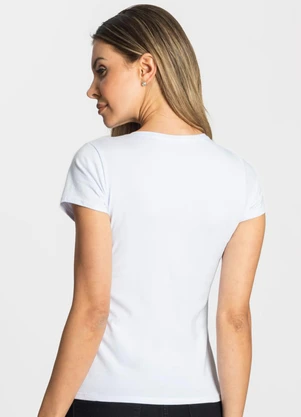 Rovitex - Blusa Feminina Cotton Leve Básica Branco - ROVITEX