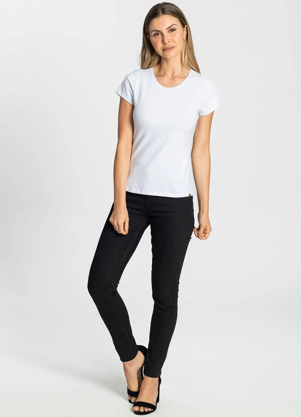 Rovitex - Blusa Feminina Cotton Leve Básica Branco 3