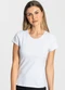Rovitex - Blusa Feminina Cotton Leve Básica Marrom - variação: Branco